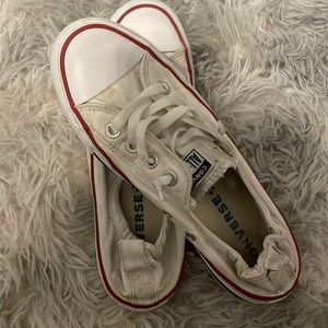 Vintage white low top converse